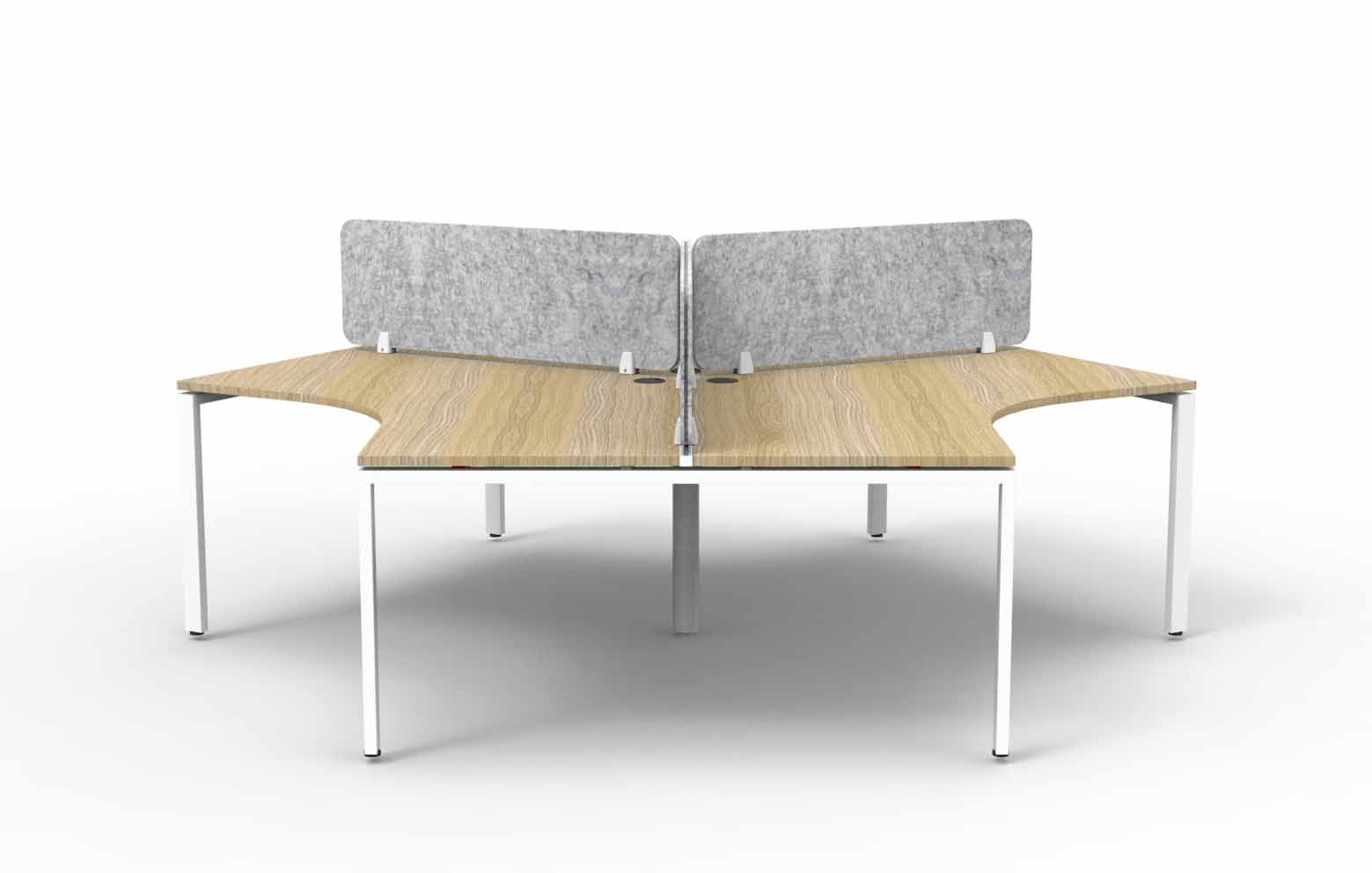 Profile 3 Person 120 Degree Workstation - with Eco Screen